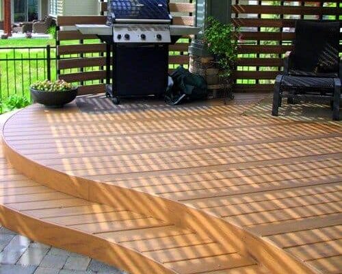 deck and barbeque