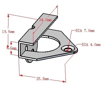 steel composite decking clip, vertical clip for outside fixing