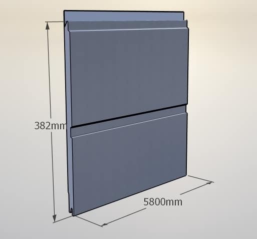 example of grey wall cladding dimensions